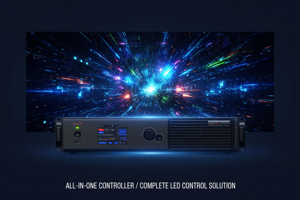 Led Display Controller Rack All-in-One LED Controller 4K Video Processor & Sending Card ...
