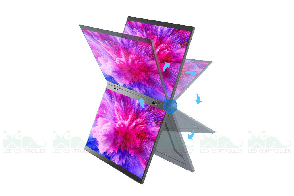 Fold Out Monitor Display 15.6” Folding Screen Portable Monitor For Extended Display – LED ...