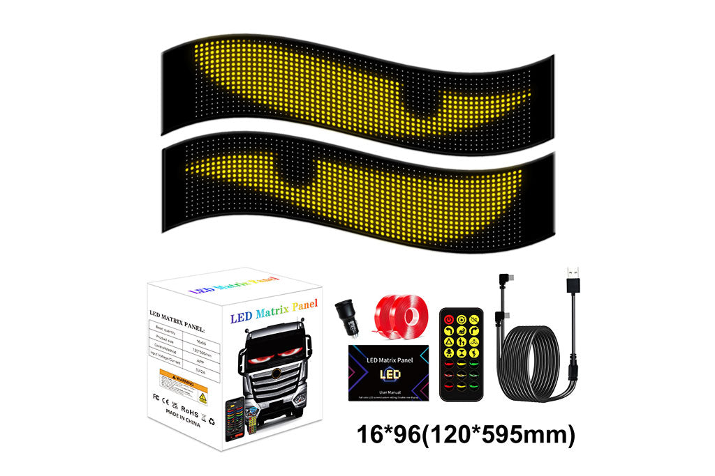 Devil's Eye LED Matrix Panel 21 inch 16*96 Dots Customizable Interactive LED Flexible Screen Mobile App Controlled