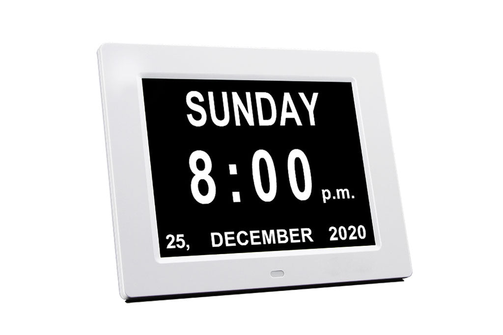 Reloj Digital Lcd De 8 Pulgadas, Calendario, Fecha, Día, Hora