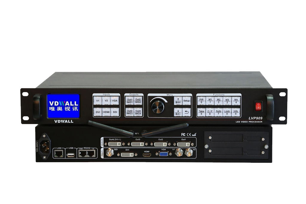 Led Video Processor Blue VDWall LVP909 Series LED Display Controller LVP909 LED Video Processor ...