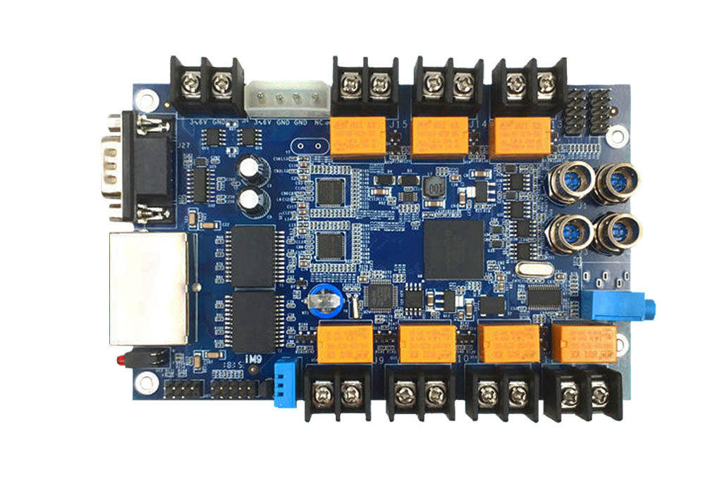 Aexit LEDスクリーンディスプレイ6行DB9オスコントローラコンバータ