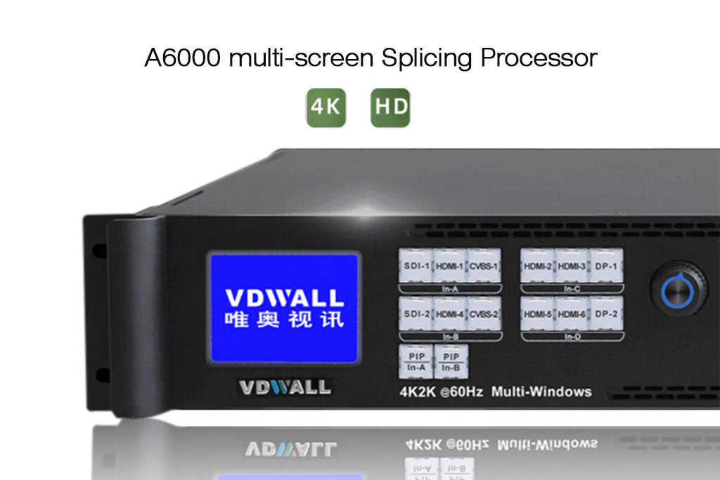 Led Screen Video Processor VDWALL A6000 Real 4K multi-screen Splicing Processor LED Video switche ...