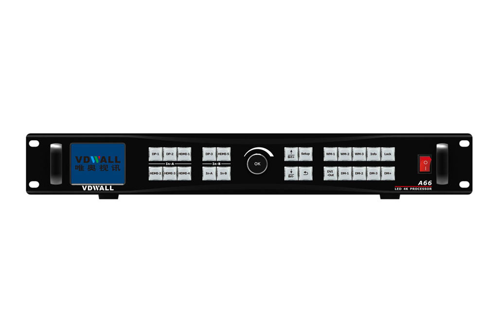 VDWALL A66 4K LED Video Processor With 4 DVI Output LED Video Wall Splicer